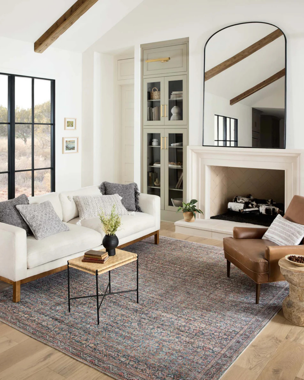 Adrian Denim + Multi Polyester Rug