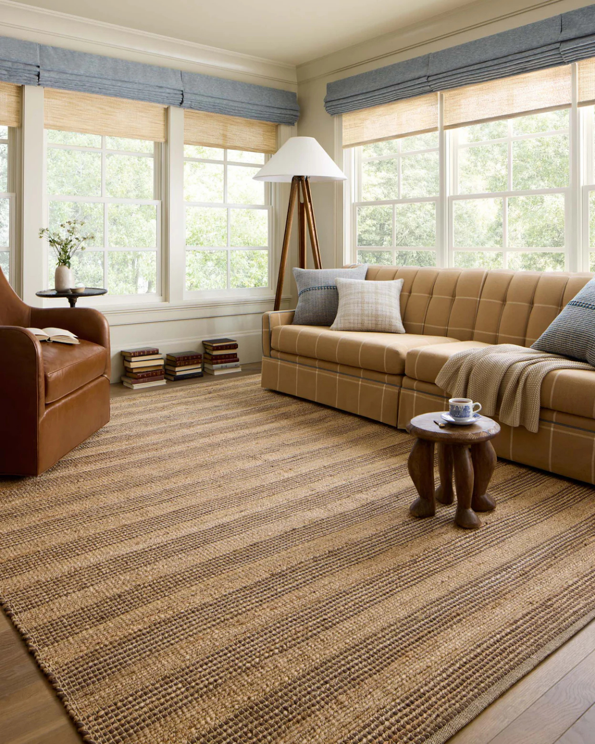 Judy CJ Natural + Chocolate Hand Woven Rug