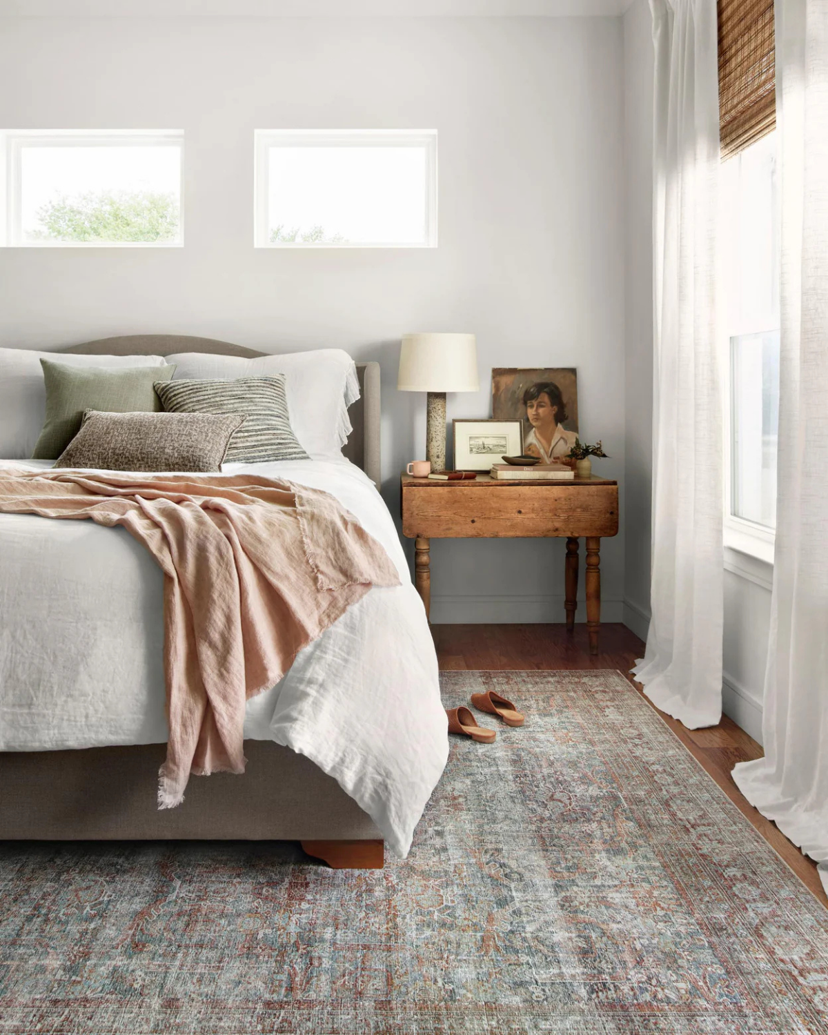 Jules CJ Lagoon + Brick Vintage Rug