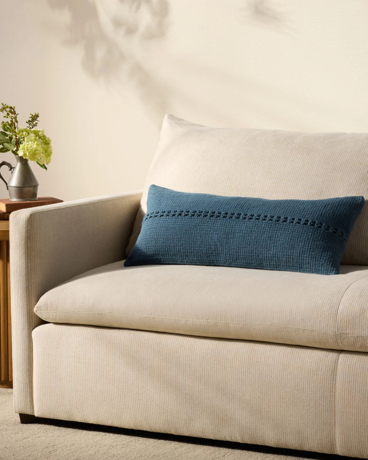 Harvey Blue Lumbar Pillow Cover