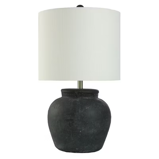 Arlo Cotta Distressed Black Table Lamp