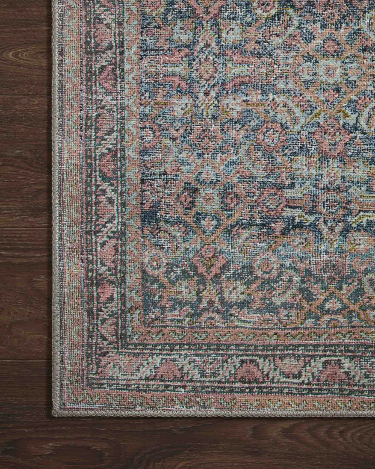 Adrian Denim + Multi Polyester Rug