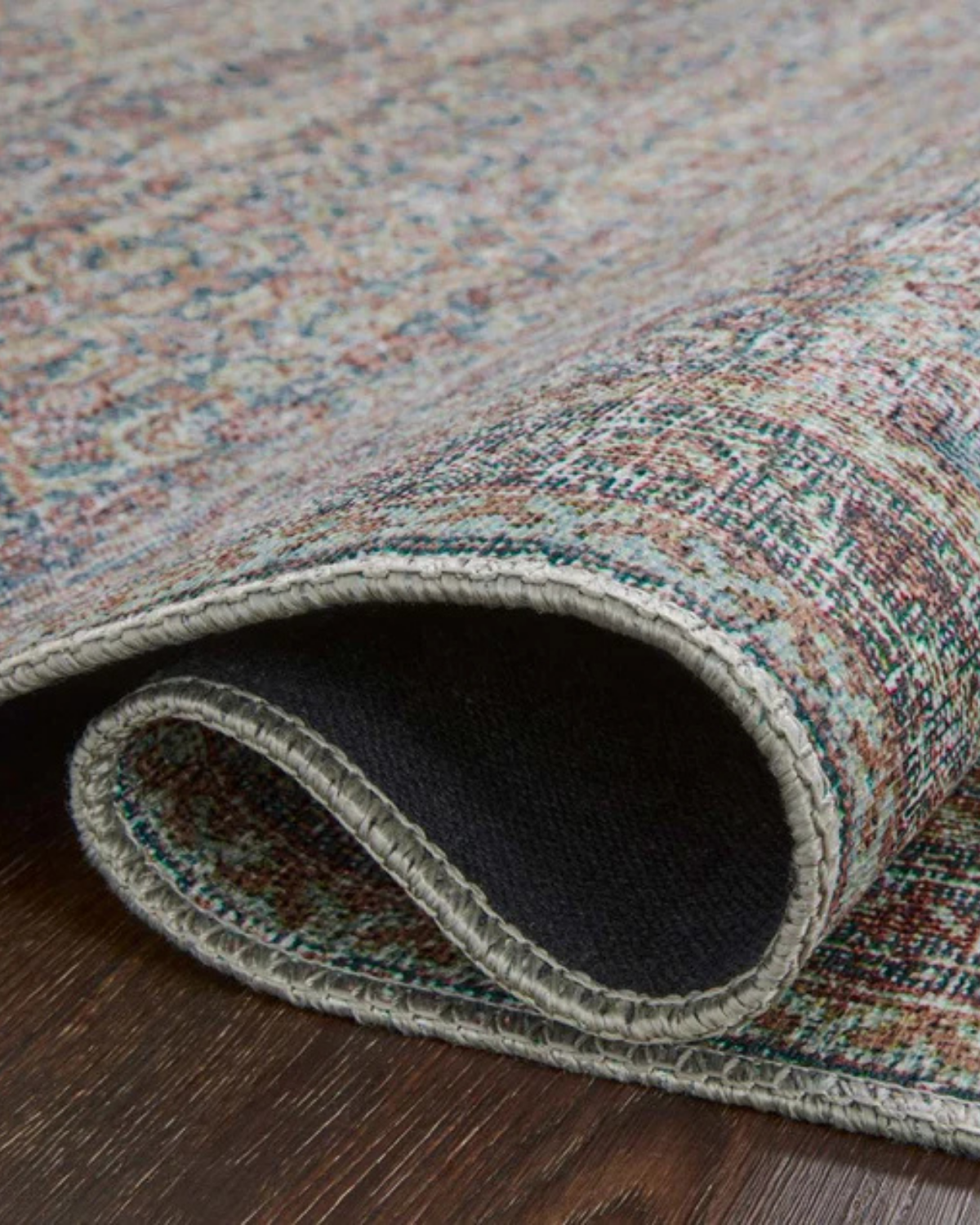 Adrian Denim + Multi Polyester Rug