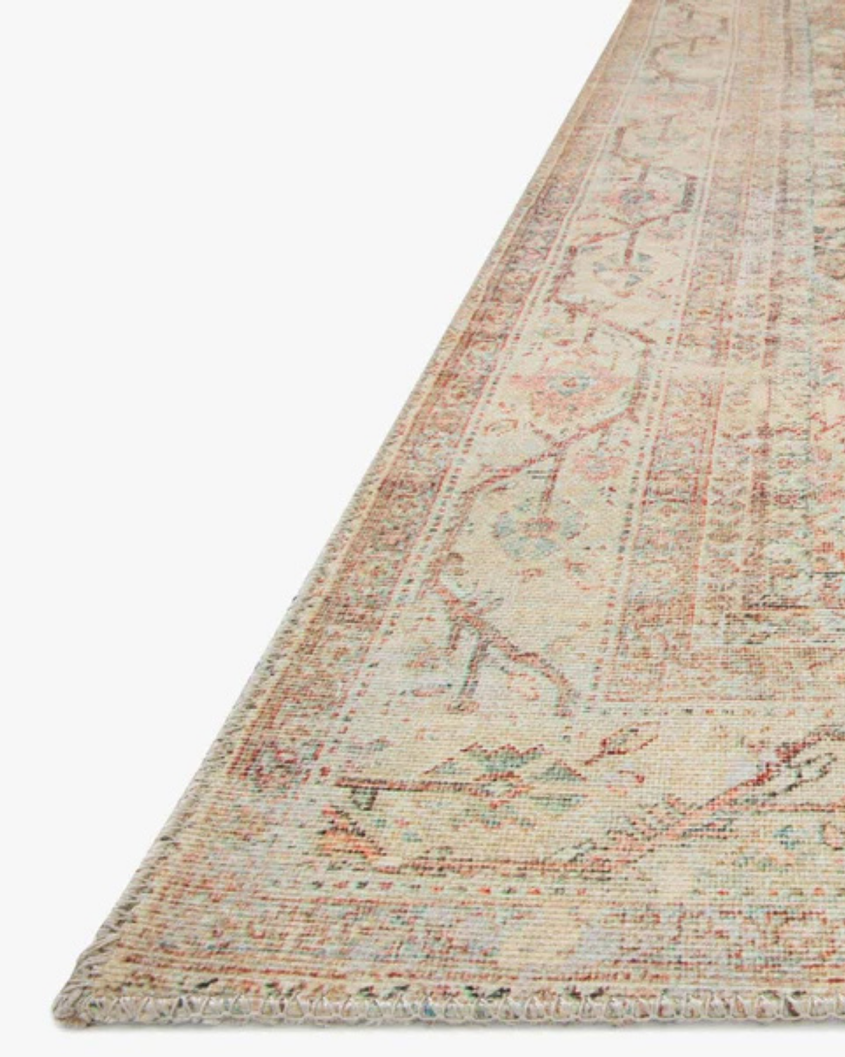 Adrian Natural + Apricot Polyester Rug