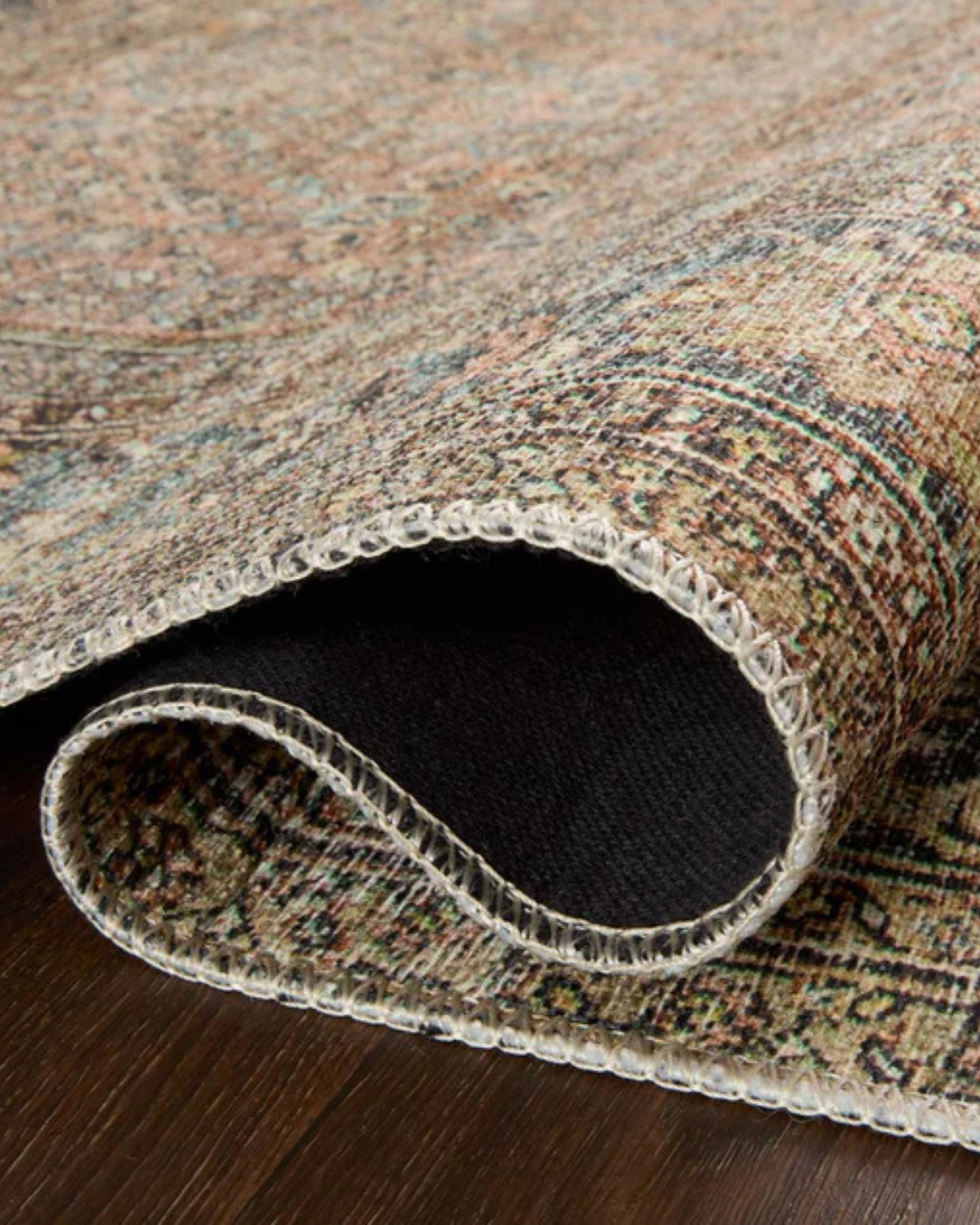 Adrian Terracotta + Multi Polyester Rug