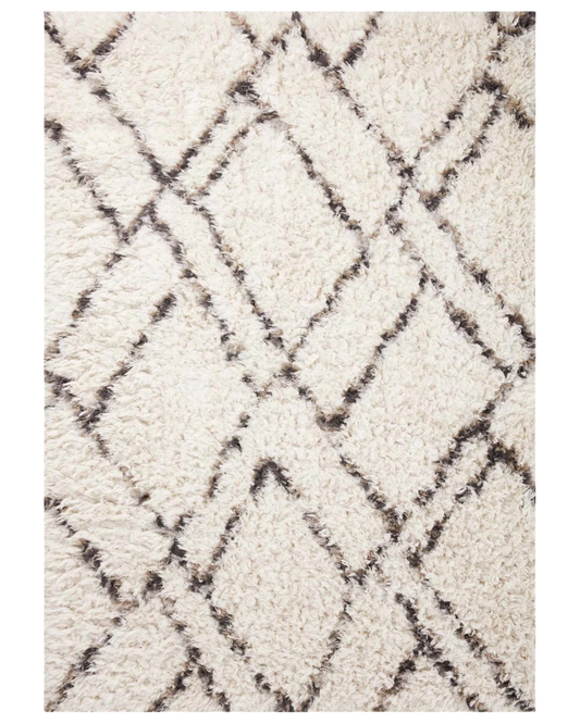 Amira AR Ivory + Bark Polyester Rug