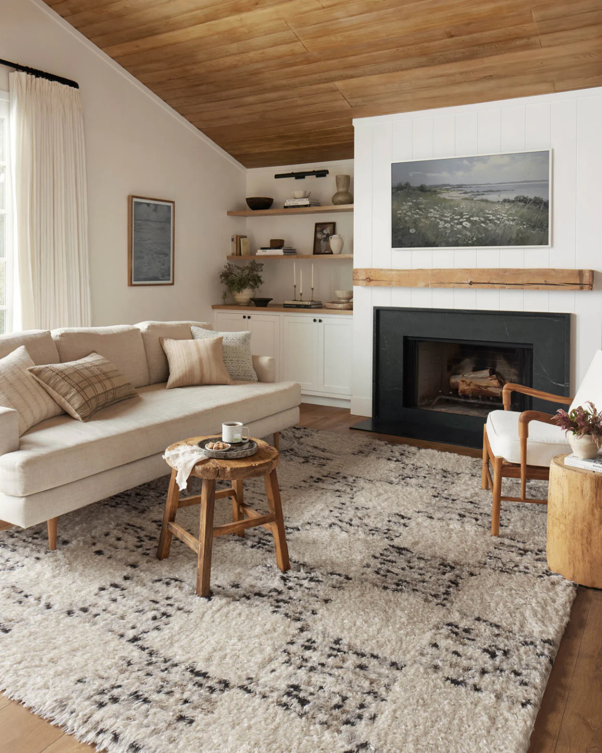 Amira AR Ivory + Granite Polyester Rug