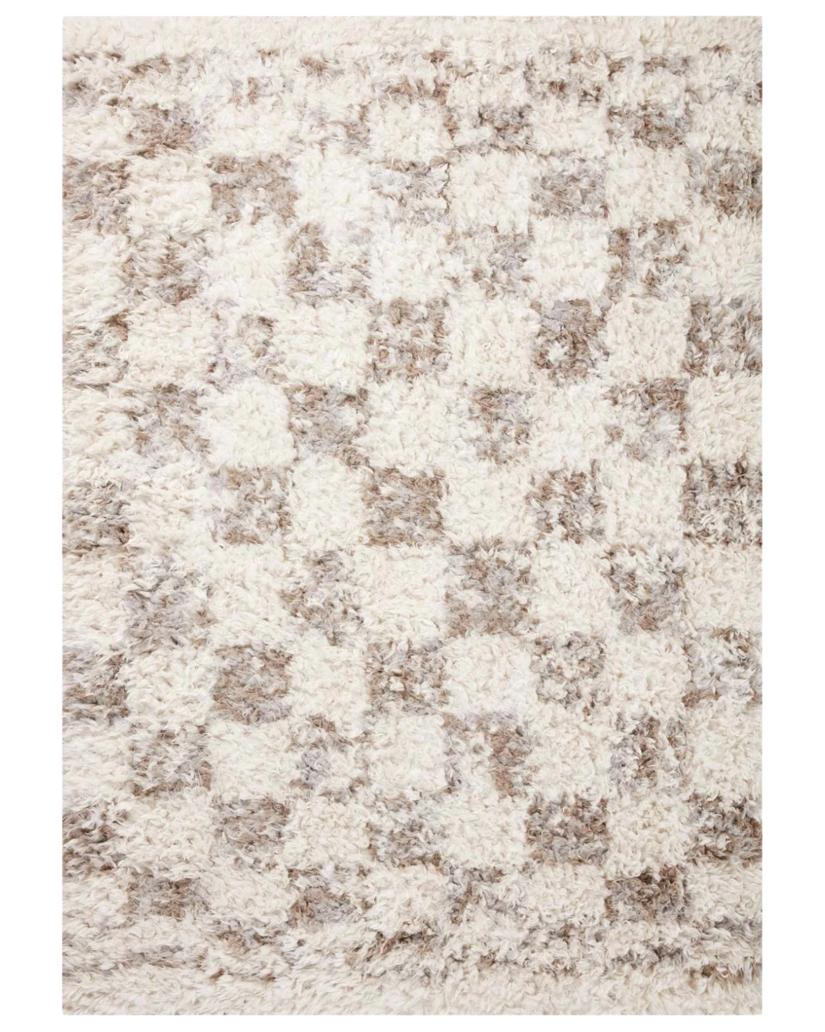 Amira AR Ivory + Pebble Polyester Rug