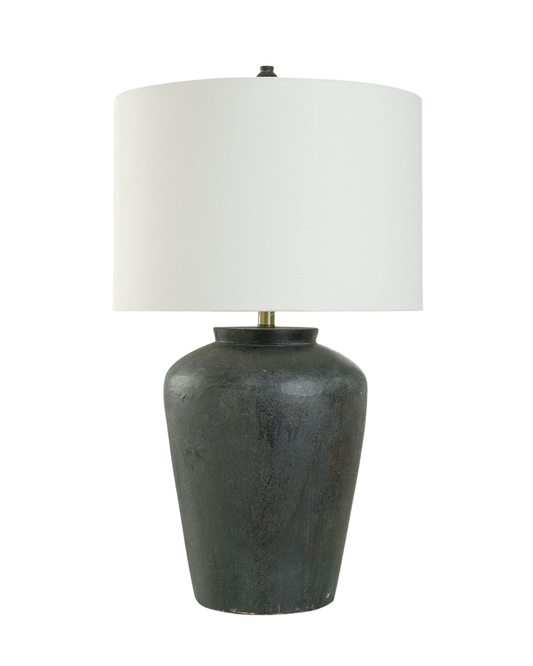 Arlo Cotta Tall Table Lamp Distressed Black