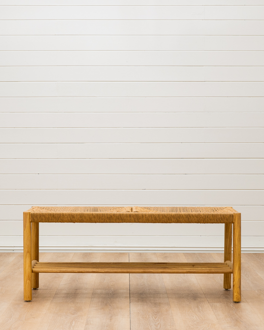 Birch Bench Artificial Rattan