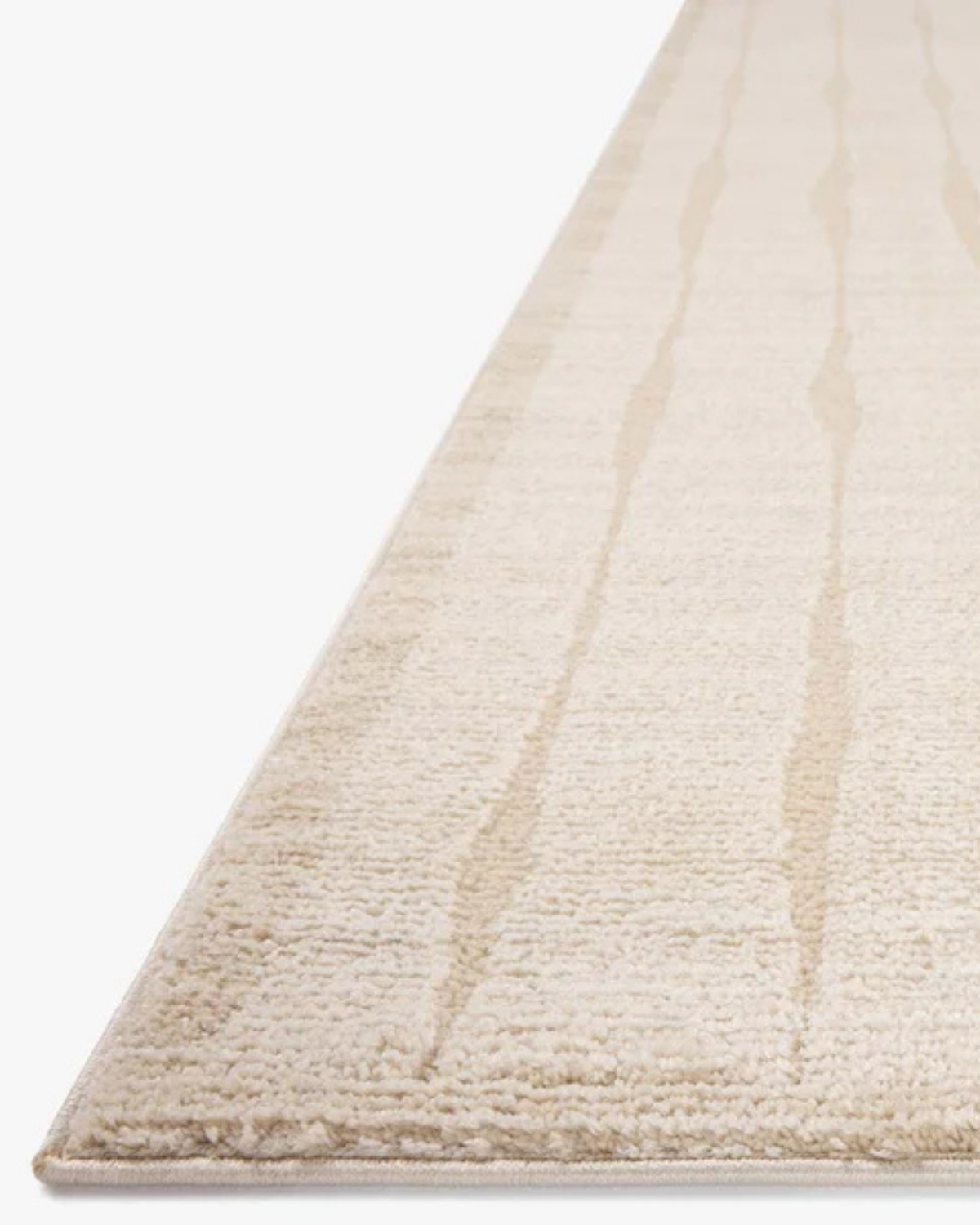 Calvin Ivory + Oatmeal Polyester Rug