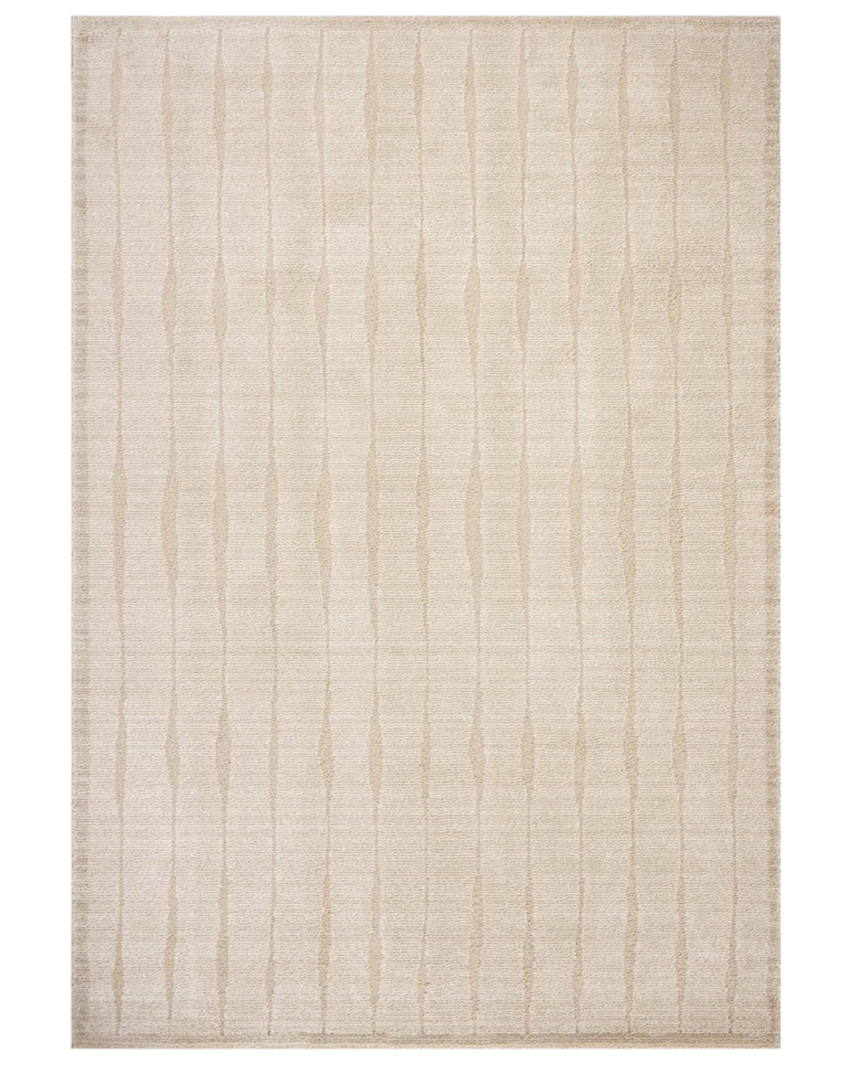 Calvin Ivory + Oatmeal Polyester Rug
