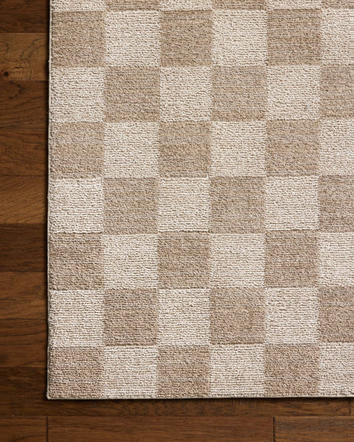 Calvin Pebble + Ivory Polyester Rug