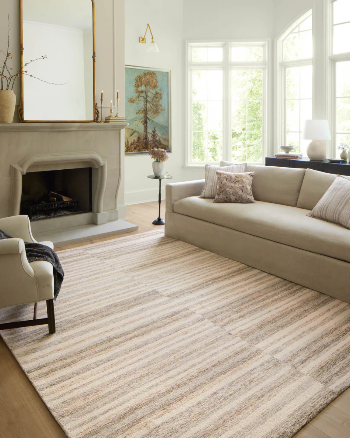 Chris CJ Ivory + Clay Wool Rug