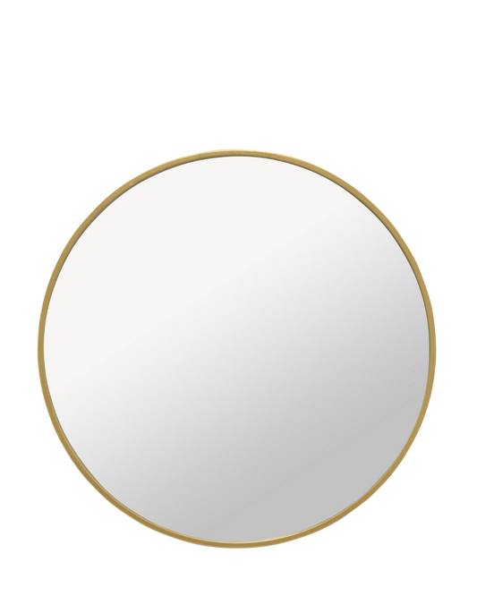 Gold Round Mirror
