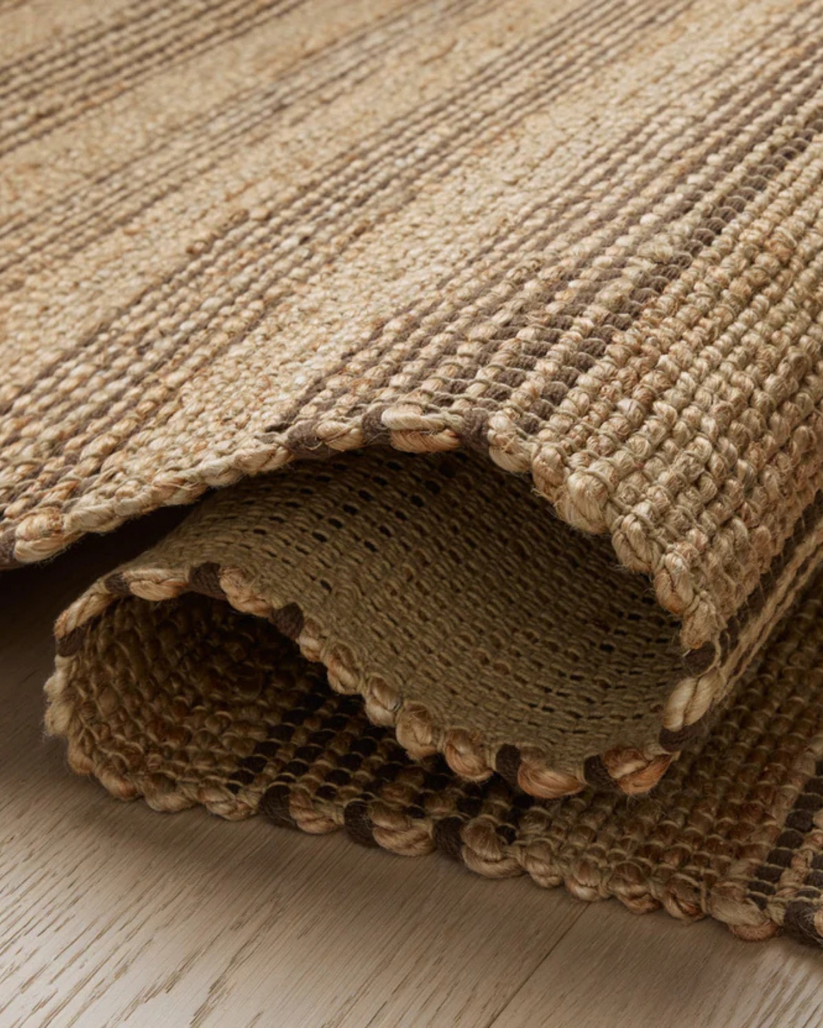 Judy CJ Natural + Chocolate Hand Woven Rug