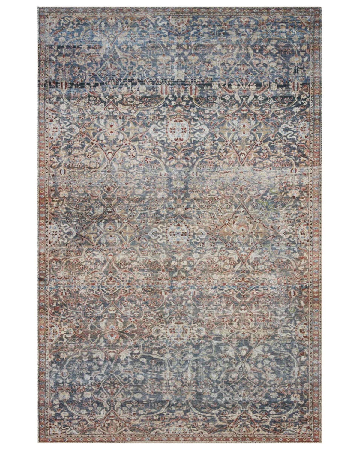 Jules CJ Denim + Spice Polyester Rug