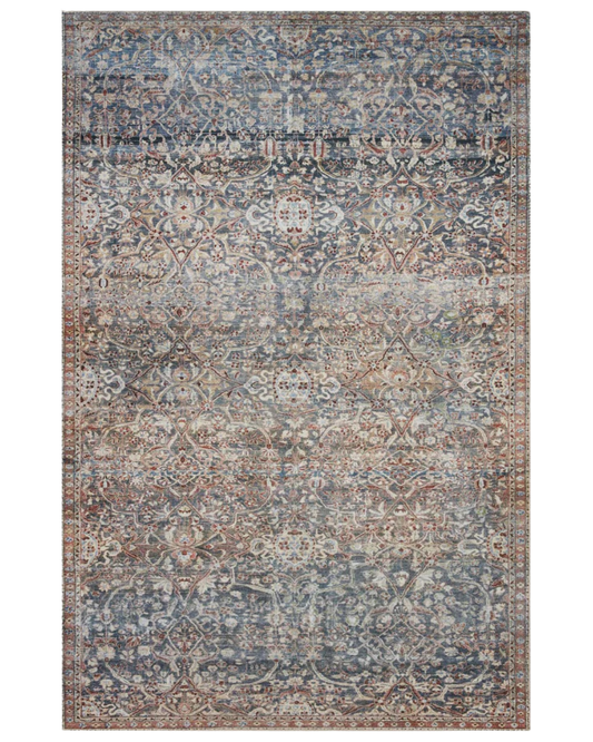 Jules CJ Denim + Spice Polyester Rug
