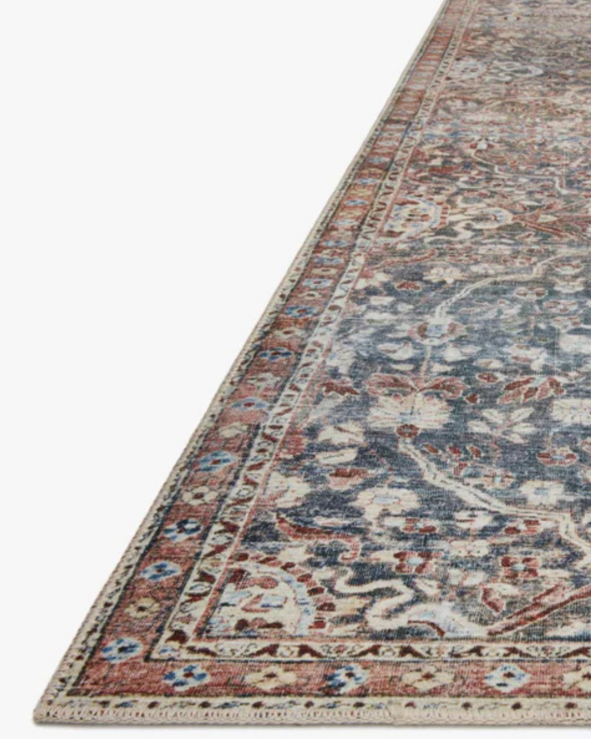 Jules CJ Denim + Spice Polyester Rug
