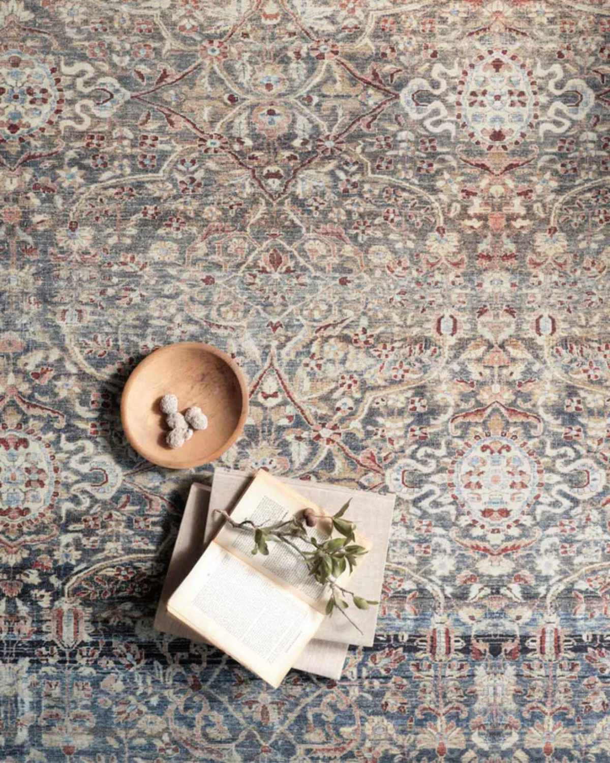 Jules CJ Denim + Spice Polyester Rug