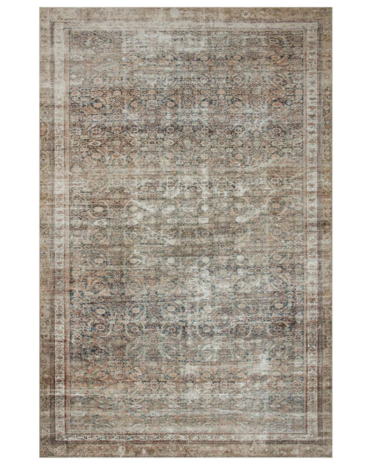 Jules CJ Ink + Terracotta Polyester Rug