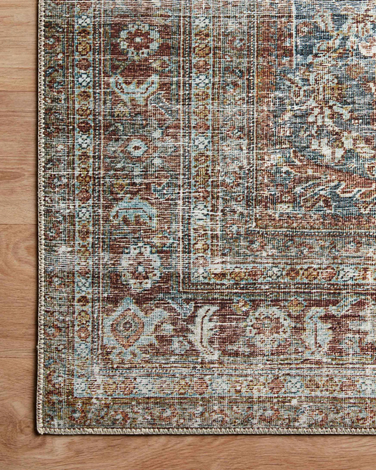 Jules CJ Lagoon + Brick Vintage Rug