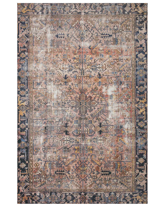 Jules CJ Terracotta + Multi Polyester Rug