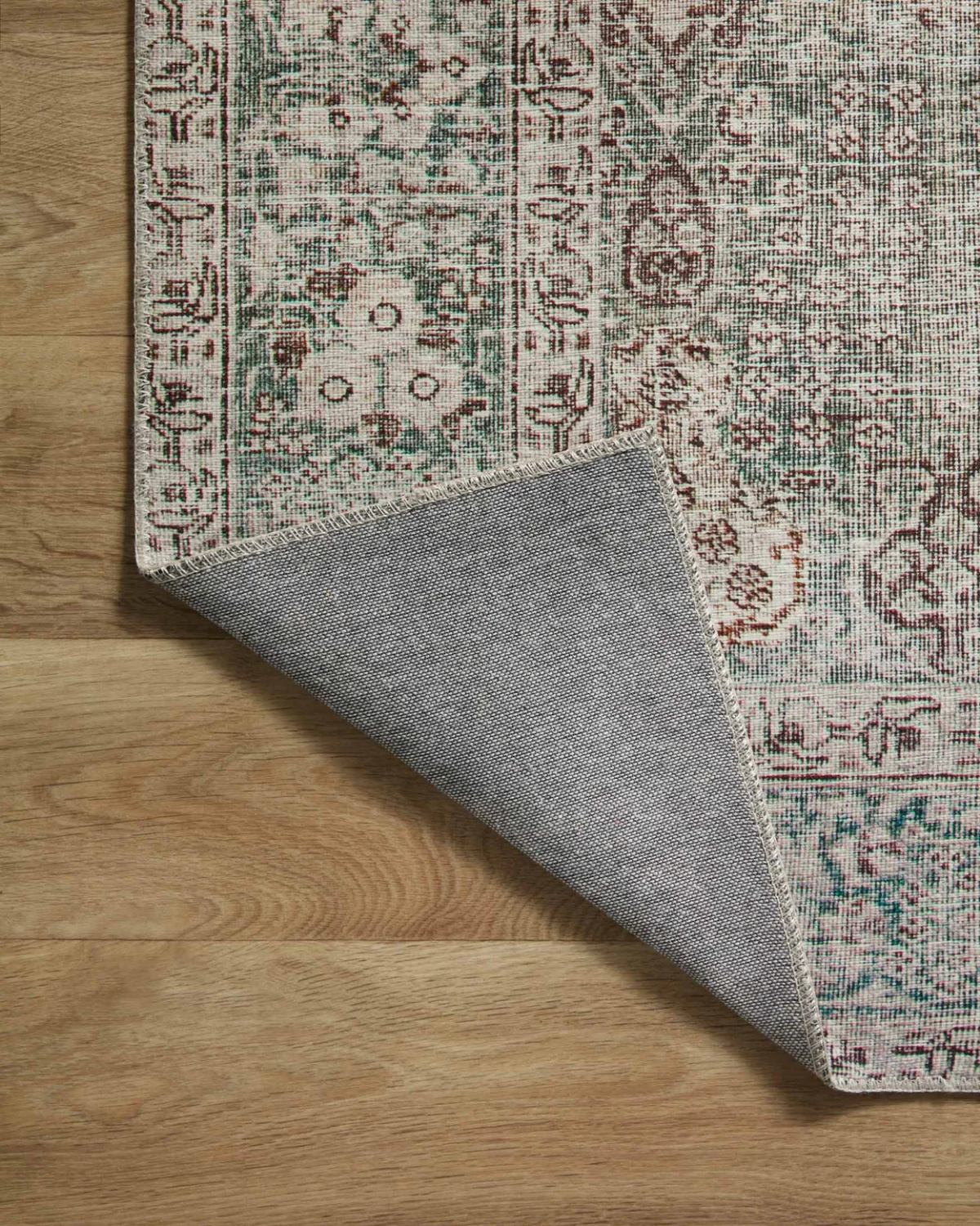 Jules CJ Emerald + Antique Ivory Vintage Rug