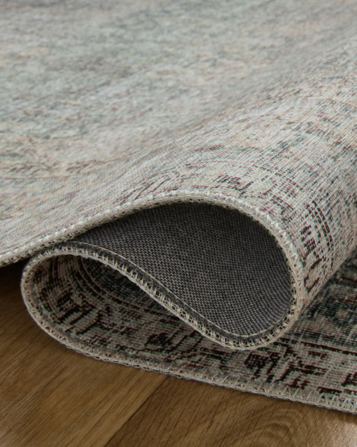 Jules CJ Emerald + Antique Ivory Vintage Rug