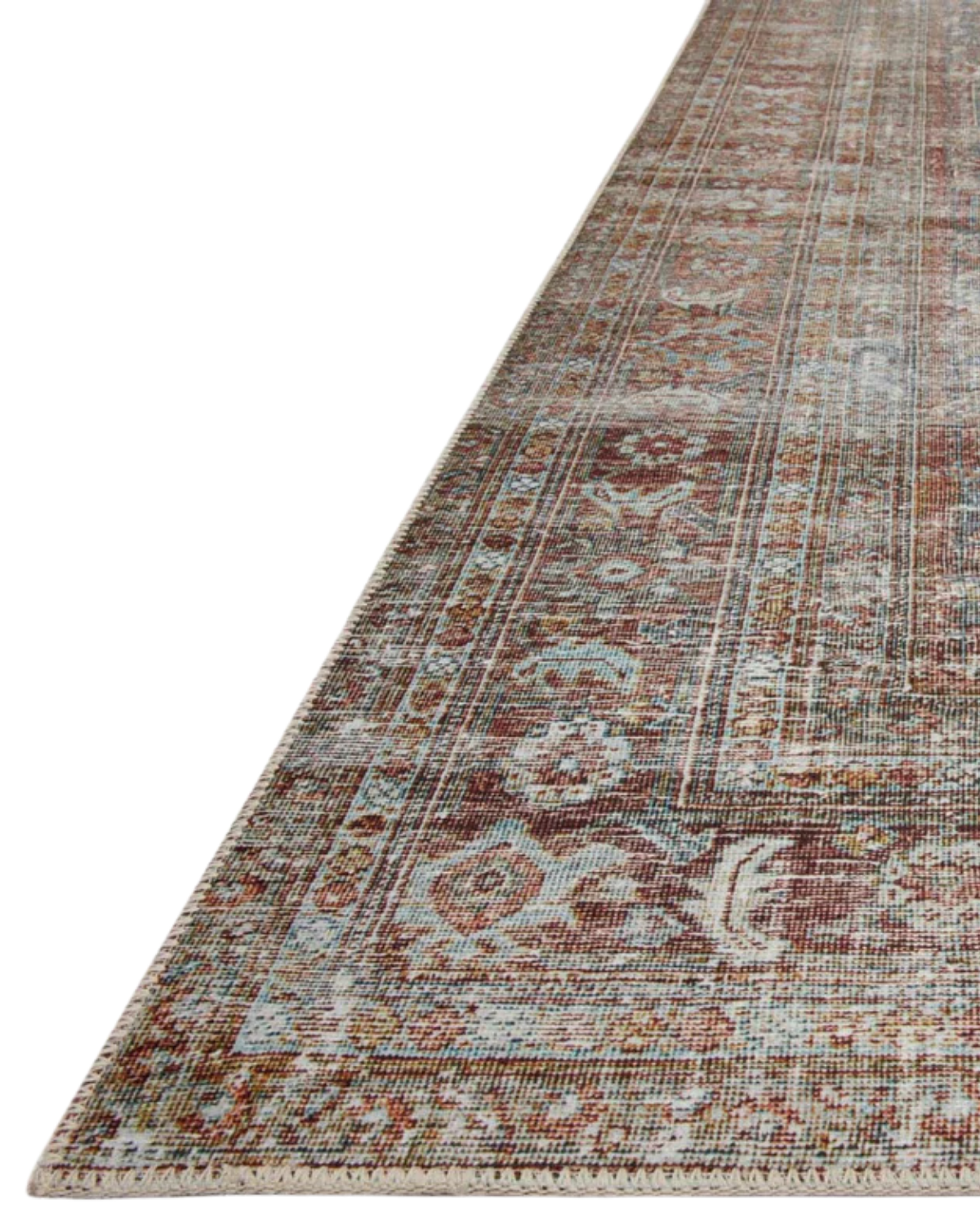 Jules CJ Lagoon + Brick Vintage Rug