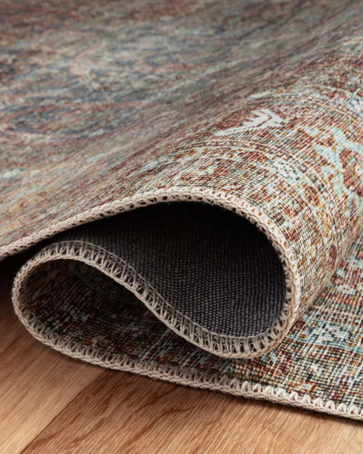 Jules CJ Lagoon + Brick Vintage Rug
