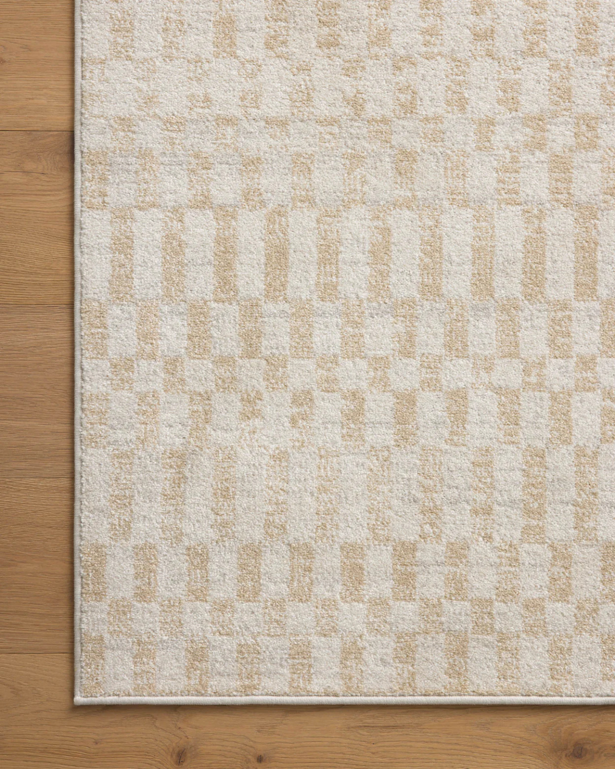 Kamala Ivory + Natural Polyester Rug