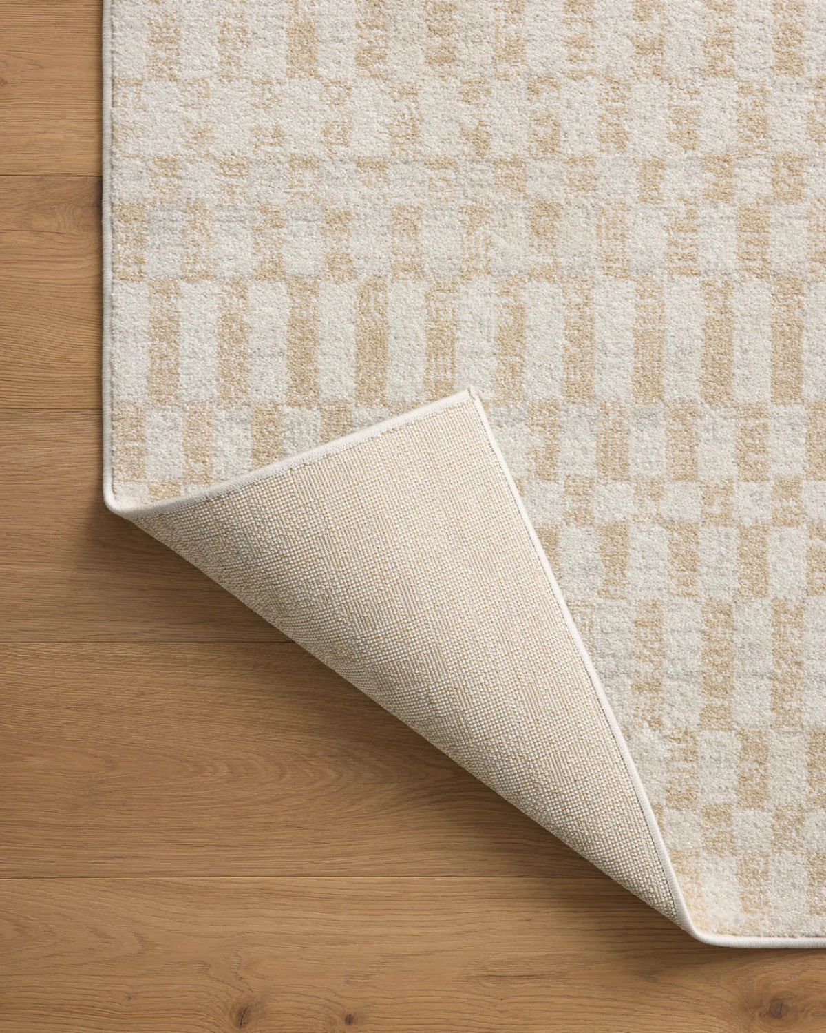 Kamala Ivory + Natural Polyester Rug