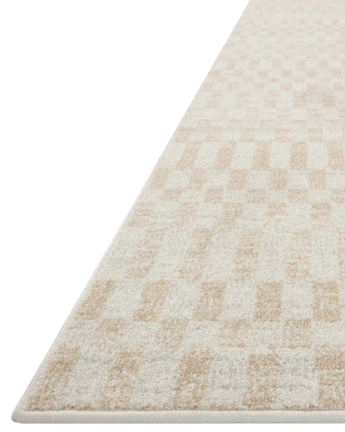 Kamala Ivory + Natural Polyester Rug