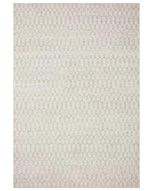 Kamala Ivory + Grey Polyester Rug