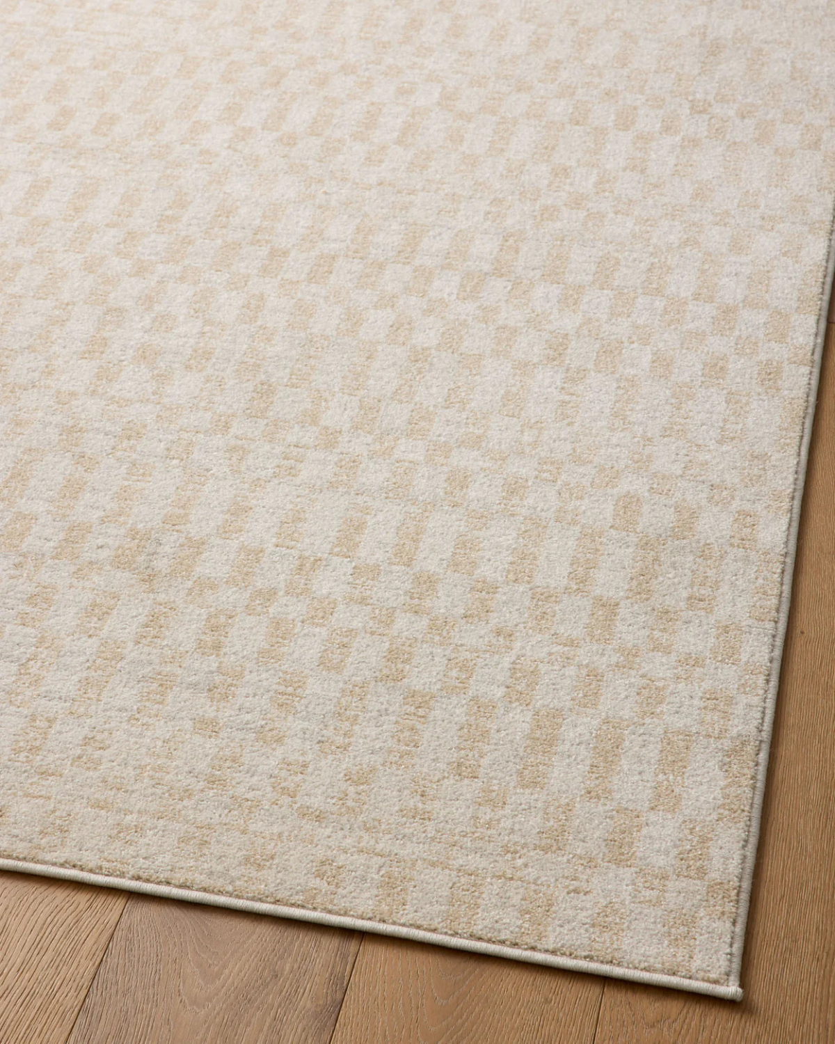 Kamala Ivory + Natural Polyester Rug