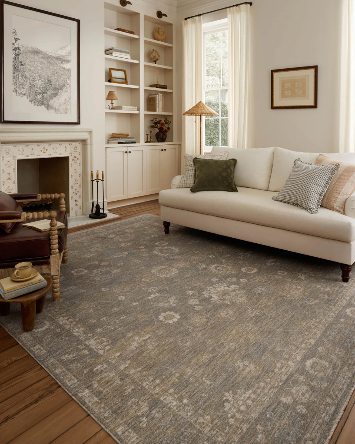 Louisa CJ Lagoon + Ivory Polyester Rug