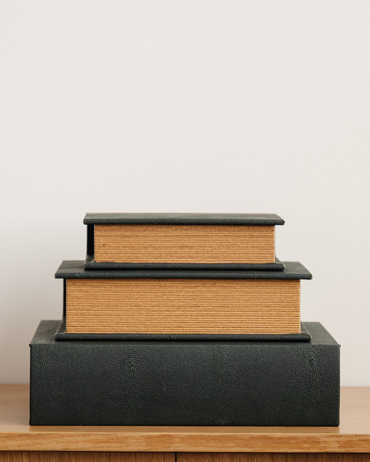Olive Decorative Book Boxes