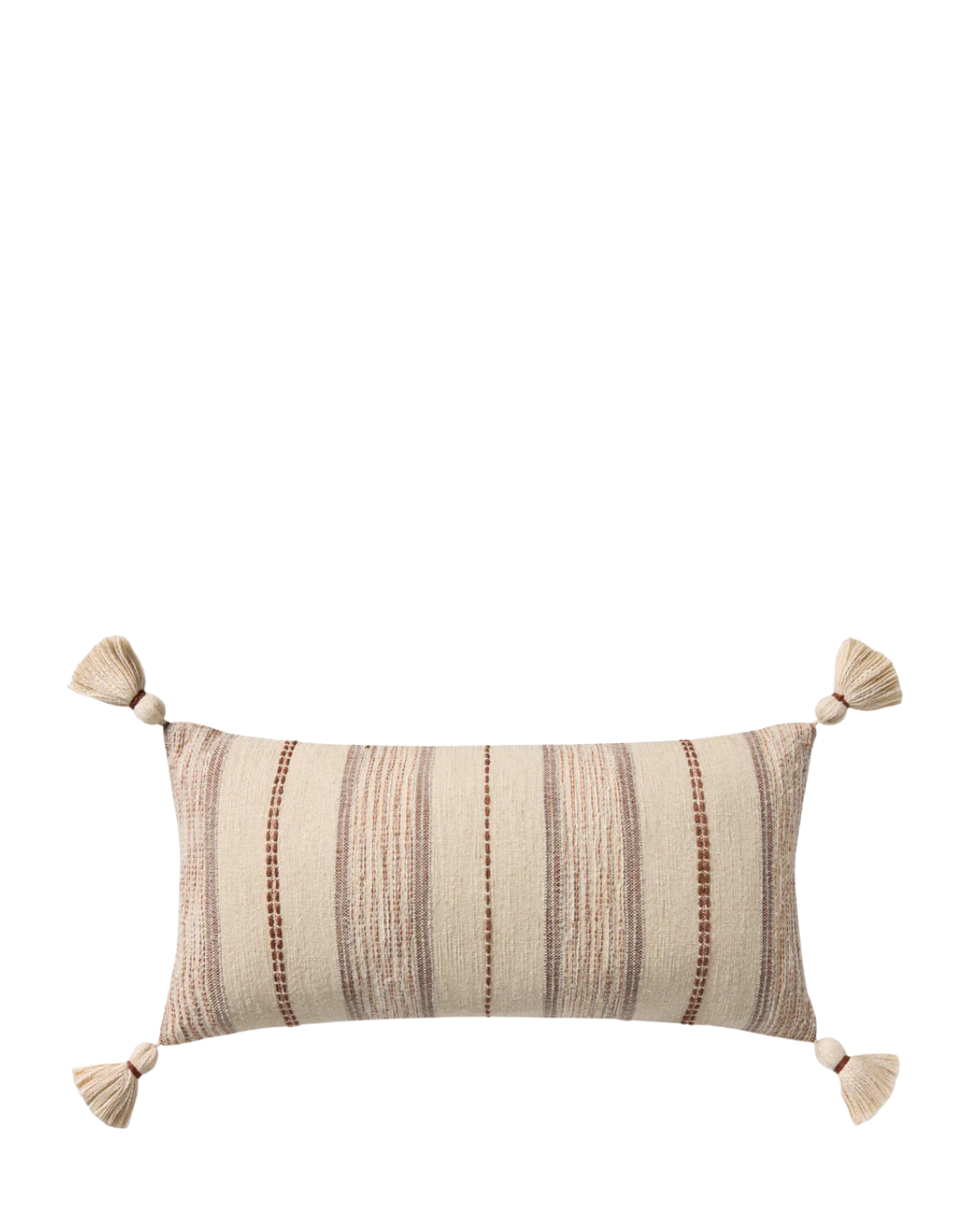 Ivory + Multi Lumbar Pillow Cover