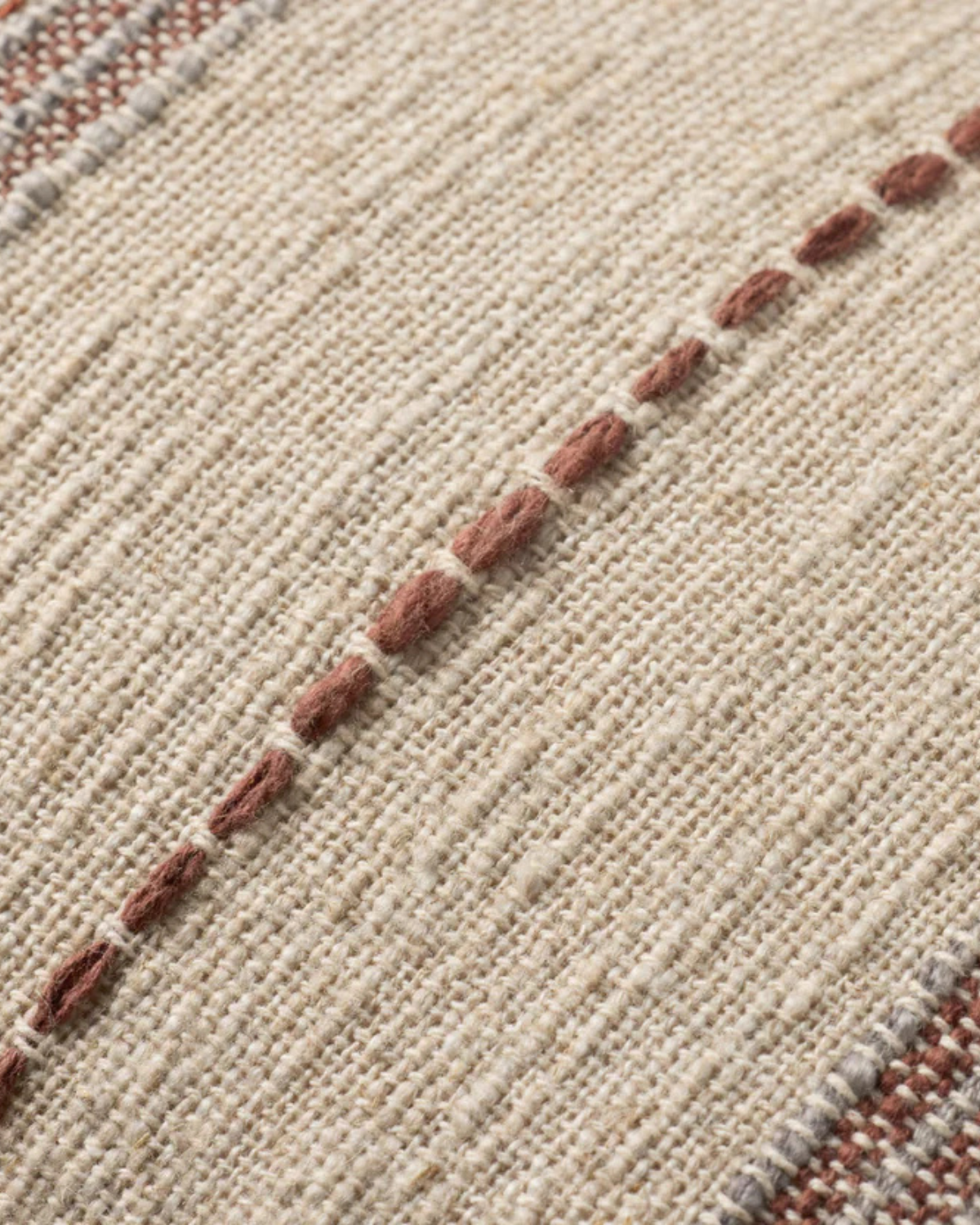 Ivory + Multi Lumbar Pillow Cover