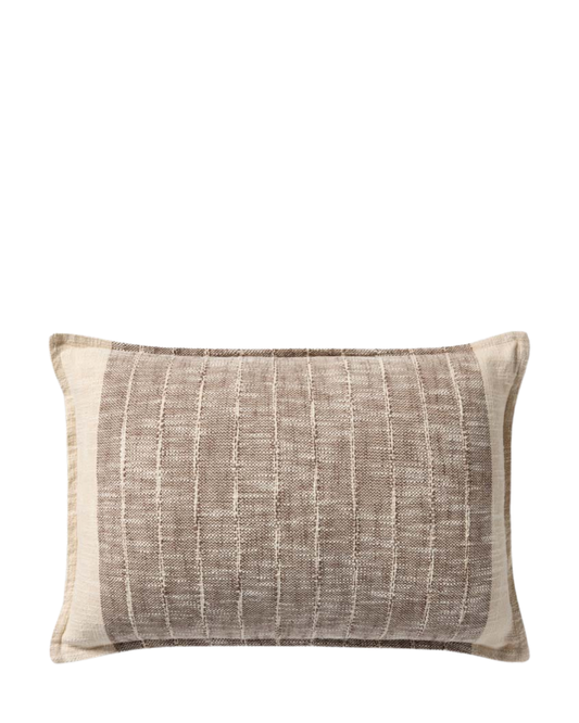 Brown + Ivory Pillow Cover