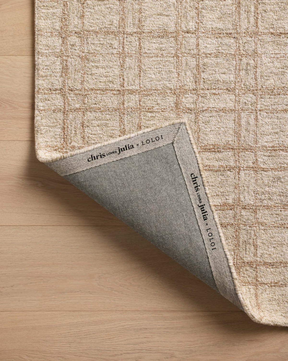 Polly CJ Khaki + Sand Hand Tufted Rug