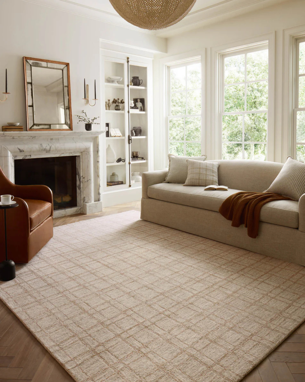 Polly CJ Khaki + Sand Hand Tufted Rug