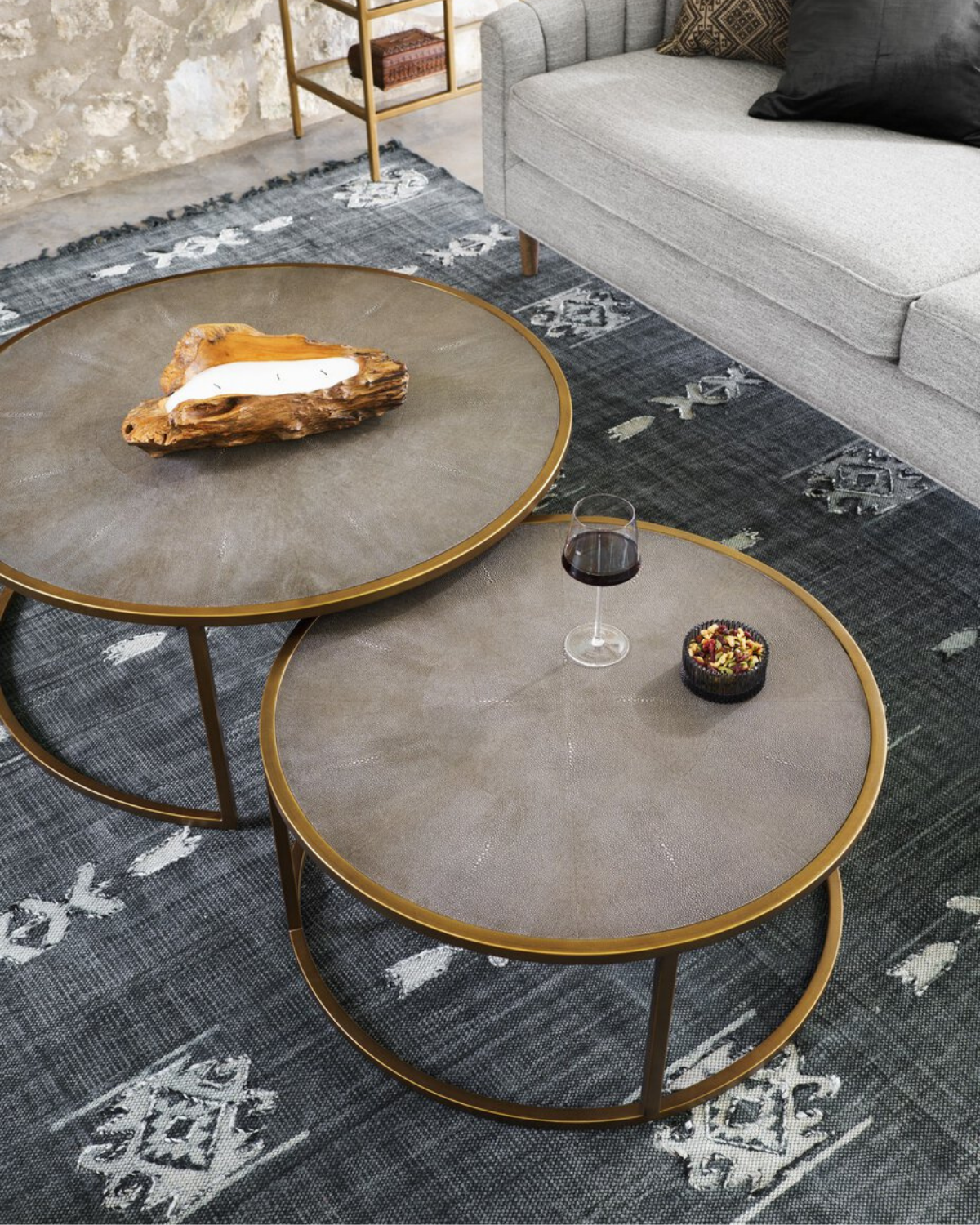 Shagreen Nesting Coffee Table