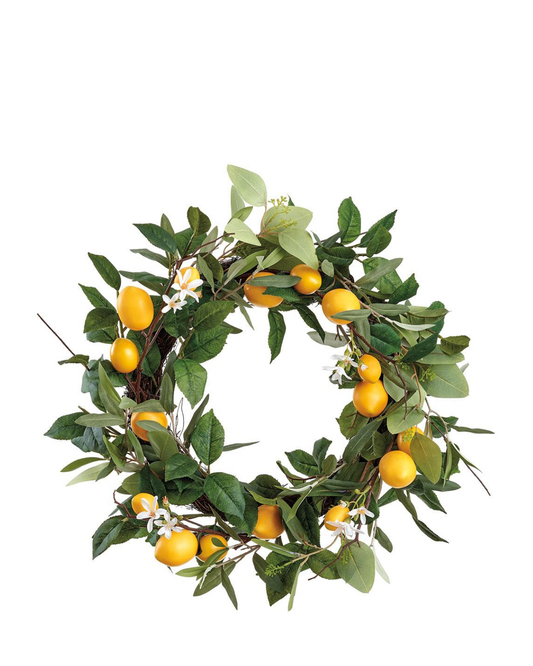 20" Lemon, Olive, and Eucalyptus Wreath