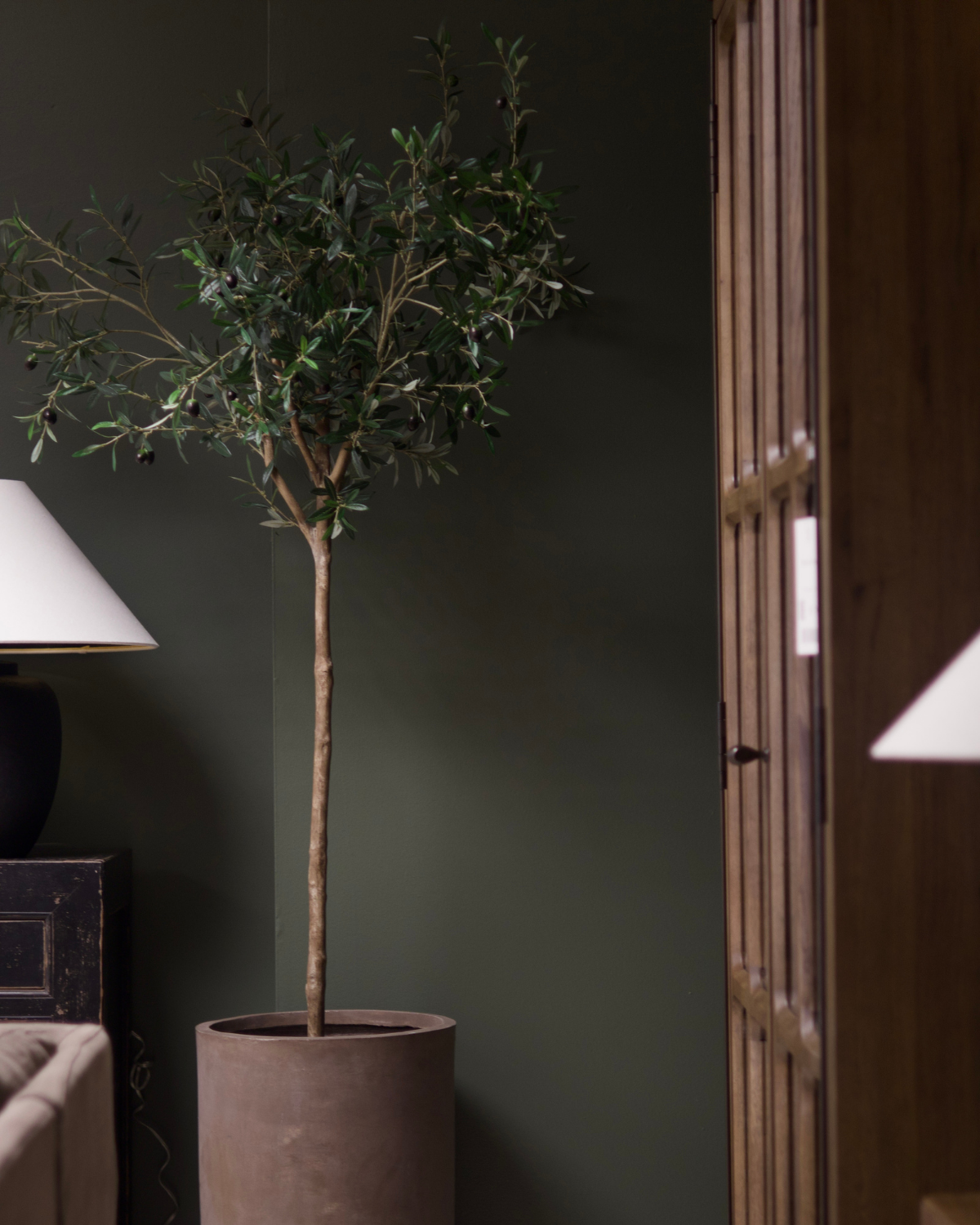 72" Olive Tree Cement Planter