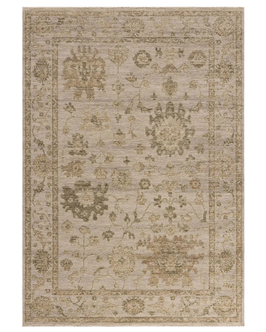 Willa 09 Dove + Forest Polyester Rug