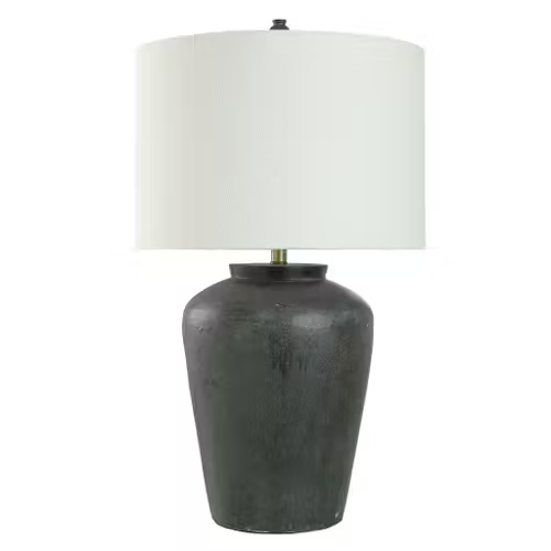 Arlo Cotta Distressed Black Tall Table Lamp