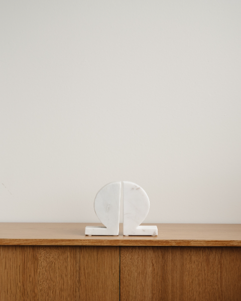 Marble Bookends